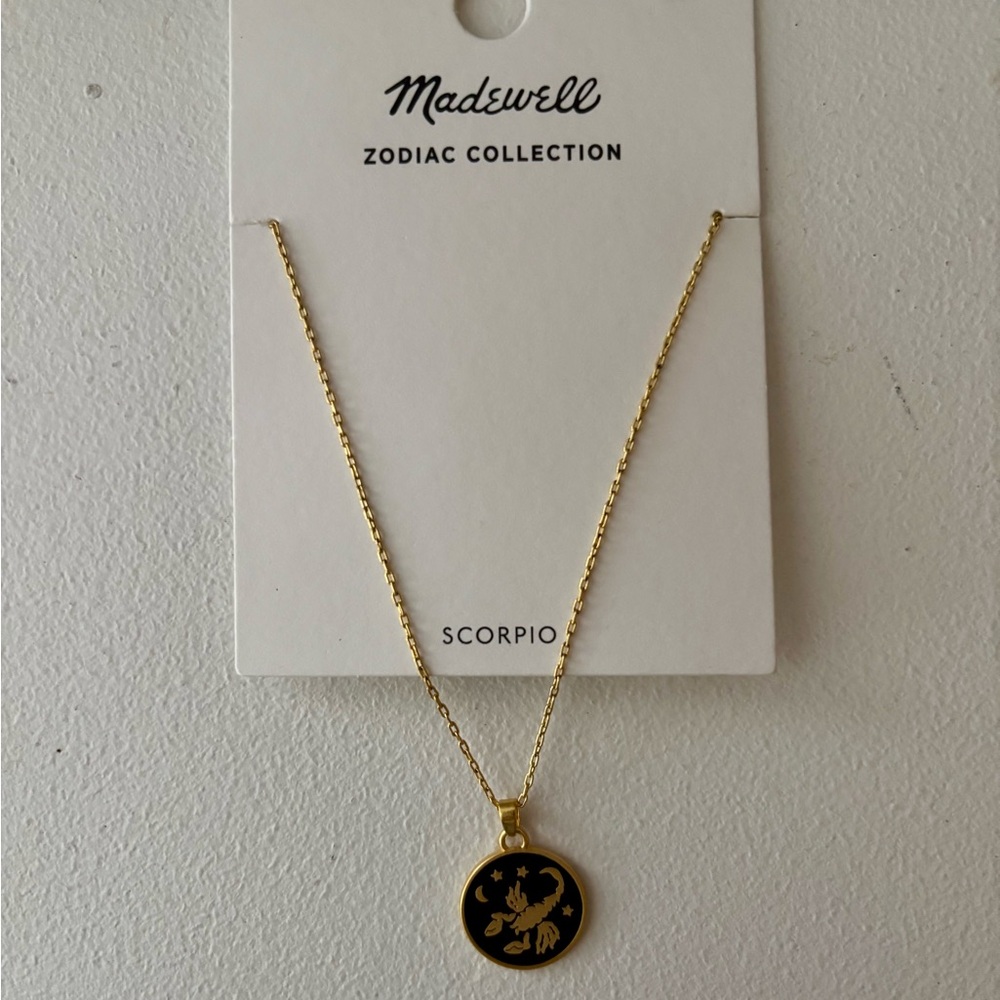 Madewell Gold Scorpio Zodiac Necklace